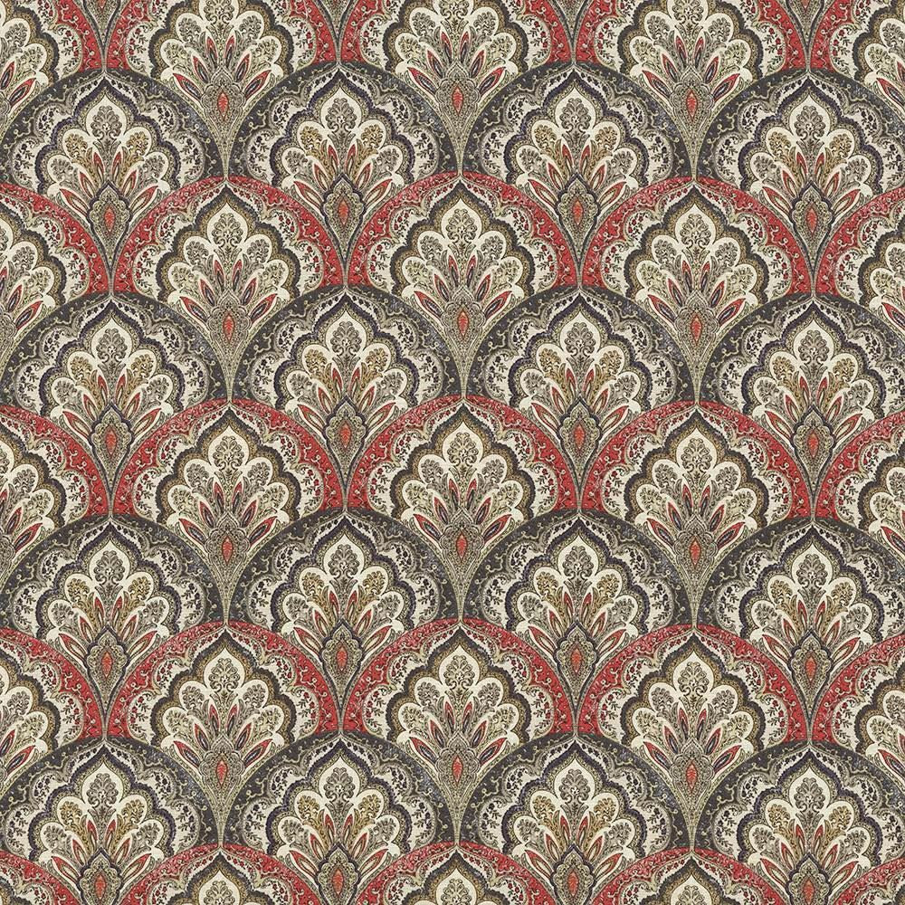 Ragazzi Fire  by Kasmir Designer Fabric 5064 100% Cotton
 PAKISTAN 15,000 Wyzenbeek Double Rubs Horizontal: 9 inches and Vertical: 9 inches 54  - Swanky Fabrics -
