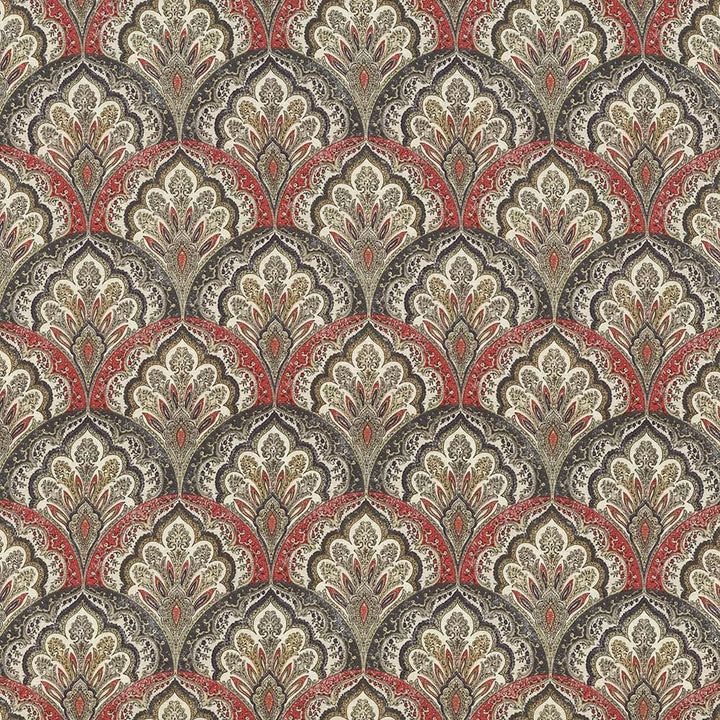 Ragazzi Fire by Kasmir Designer Fabric 5064 100% Cotton
 PAKISTAN 15,000 Wyzenbeek Double Rubs </p><p>Repeat: Horizontal: 9 inches and Vertical: 9 inches 54 - Swanky Fabrics -