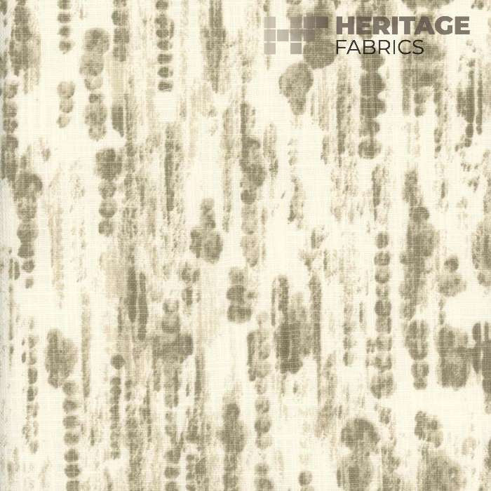 Raindrops Driftwood by Heritage Designer Fabric - 100% Cotton Turkey 18,000 Horizontal: 13.5" and Vertical: 12.5" 54" - Swanky Fabrics -