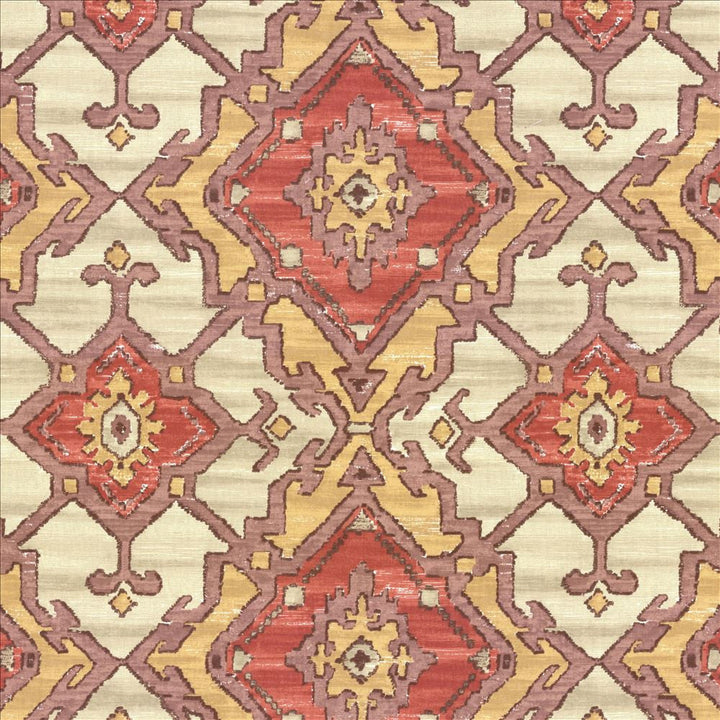 Ranchero Vermillion by Kasmir Designer Fabric 5080 100% Cotton
 USA 15,000 Wyzenbeek Double Rubs </p><p>Repeat: Horizontal: 13 4/8 inches and Vertical: 13 4/8 inches 54 - Swanky Fabrics -