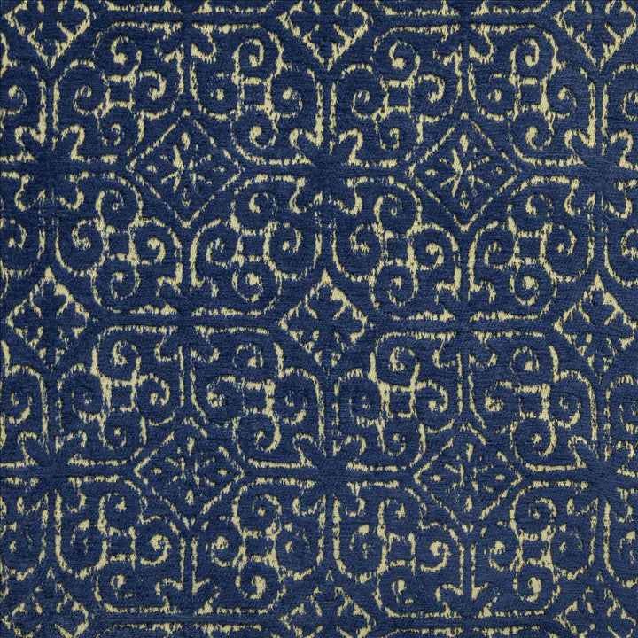 Randers Blue by Kasmir Designer Fabric 5145 77% Viscose
23% Polyester
 INDIA </p><p>Repeat: Horizontal: 6 6/8 inches and Vertical: 6 6/8 inches 54 - Swanky Fabrics -