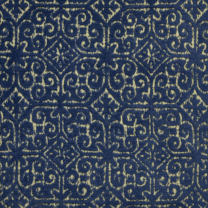 Randers Blue by Kasmir Designer Fabric 5145 77% Viscose 23% Polyester INDIA 20,000 Wyzenbeek Double Rubs Horizontal: 6 6/8 inches and Vertical: 6 6/8 inches 54 - Swanky Fabrics -