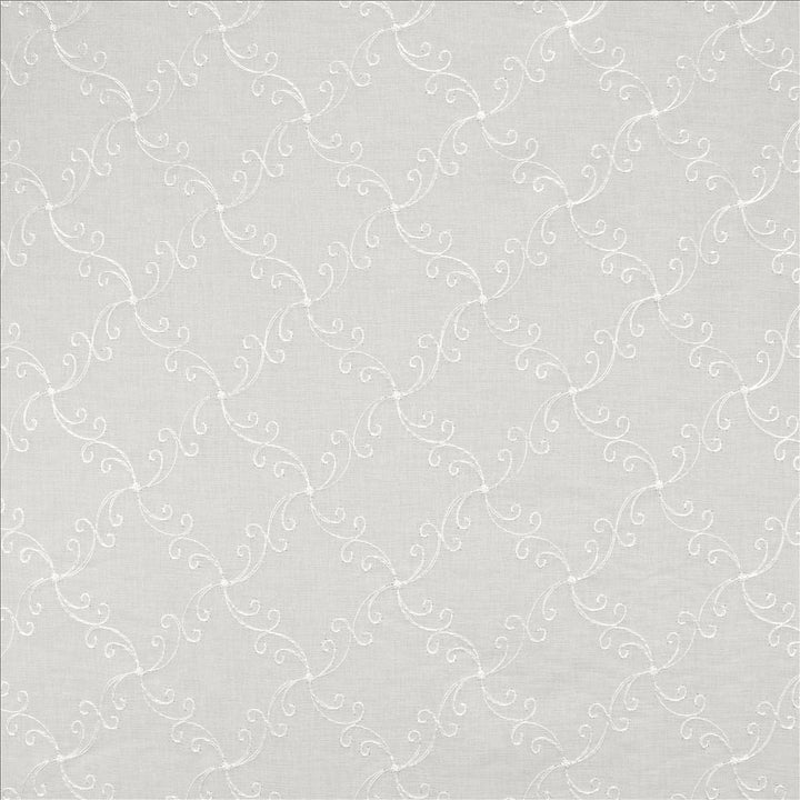 Rapunzel White by Kasmir Designer Fabric 5108 100% Polyester
 TURKEY Not Tested </p><p>Repeat: Horizontal: 4 inches and Vertical: 4 inches 118 - Swanky Fabrics -
