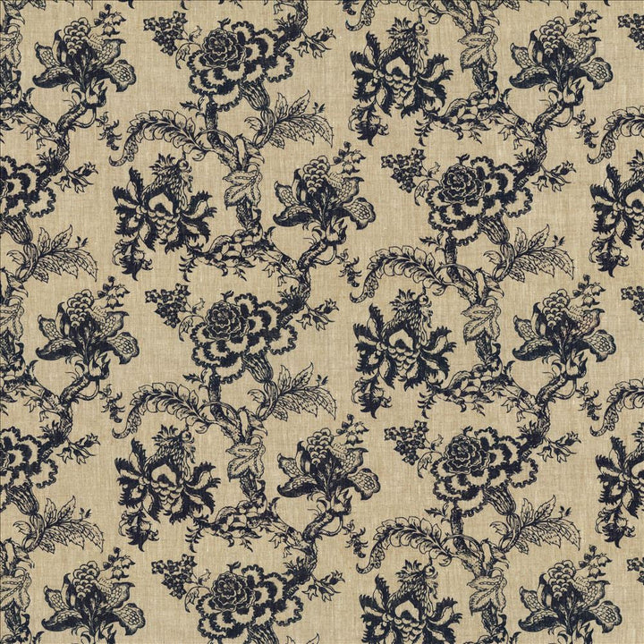 Reanna Indigo by Kasmir Designer Fabric See sample 100% Linen
 POLAND 12,500 Wyzenbeek Double Rubs </p><p>Repeat: Horizontal: 27 inches and Vertical: 16 inches 54 - Swanky Fabrics -