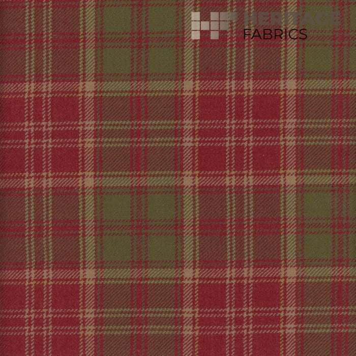 Red Grant None by Heritage Designer Fabric - 100% Wool China Horizontal: 4.5" and Vertical: 4.75" 54" - Swanky Fabrics -