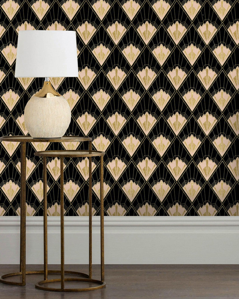 Mind The Gap Wallpaper REVIVAL (WP20231) | WP20231 | PREMIUM DESIGNER WALLPAPER COLLECTION | 3 rolls x 20.5 x 118.1 in | 0.52m / 20.5in | 3m / 118in | 4.65mp | 52cm / 20.5in | Black, Gold | Non-woven | Paste the wall | 3-rolls in a box | Fabric Carolina | https://www.fabriccarolina.com/