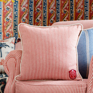 Mind the Gap Pillow Mind The Gap RHUBARB Stripe Cushion (LC40117)
