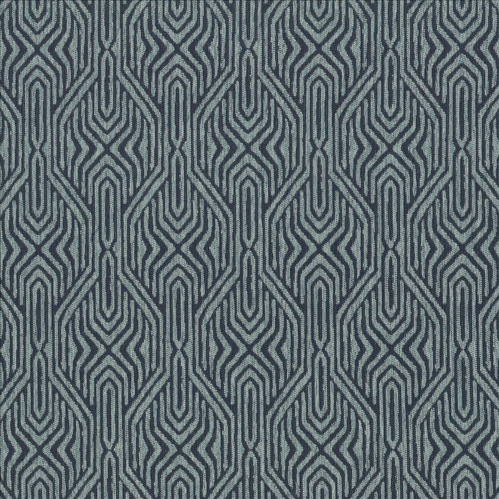 Riker Cobalt by Kasmir Designer Fabric See sample 98% Olefin
2% Polyester
 USA 51,000 Wyzenbeek Double Rubs </p><p>Repeat: Horizontal: 9 inches and Vertical: 14 2/8 inches 56 - Swanky Fabrics -