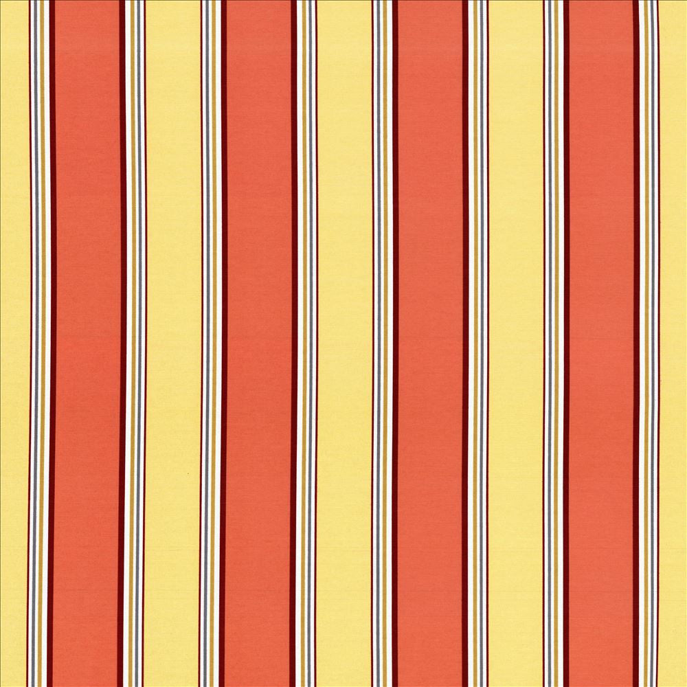 Robuchon Stripe Paprika by Kasmir Designer Fabric 5063 55% Cotton 45% Polyester SPAIN 20,000 Wyzenbeek Double Rubs Horizontal: 8 4/8 inches and Vertical: 0 Inches 54 - 56 - Swanky Fabrics -