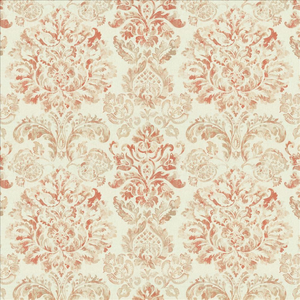 Romeo Coral by Kasmir Designer Fabric 1452 100% Polyester
 SPAIN </p><p>Repeat: Horizontal: 26 inches and Vertical: 27 inches 54 - Swanky Fabrics -