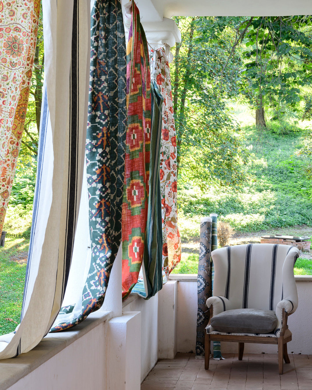 Hajdu Stripe heavy linen fabric by Mind the Gap (FB00057), view 3