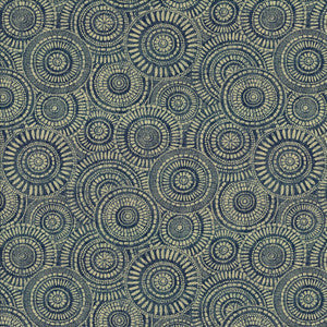 Kasmir Fabric Round We Go Indigo