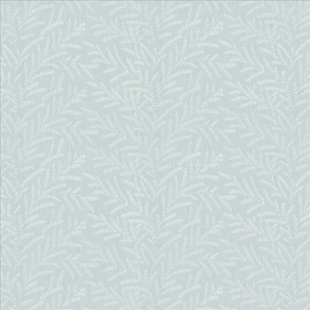 Rowan Leaf Skylight  by Kasmir Designer Fabric 5156 52% Cotton
48% Polyester
 INDIA 30,000 Wyzenbeek Double Rubs Horizontal: 12 7/8 inches and Vertical: 6 2/8 inches 55  - Swanky Fabrics -