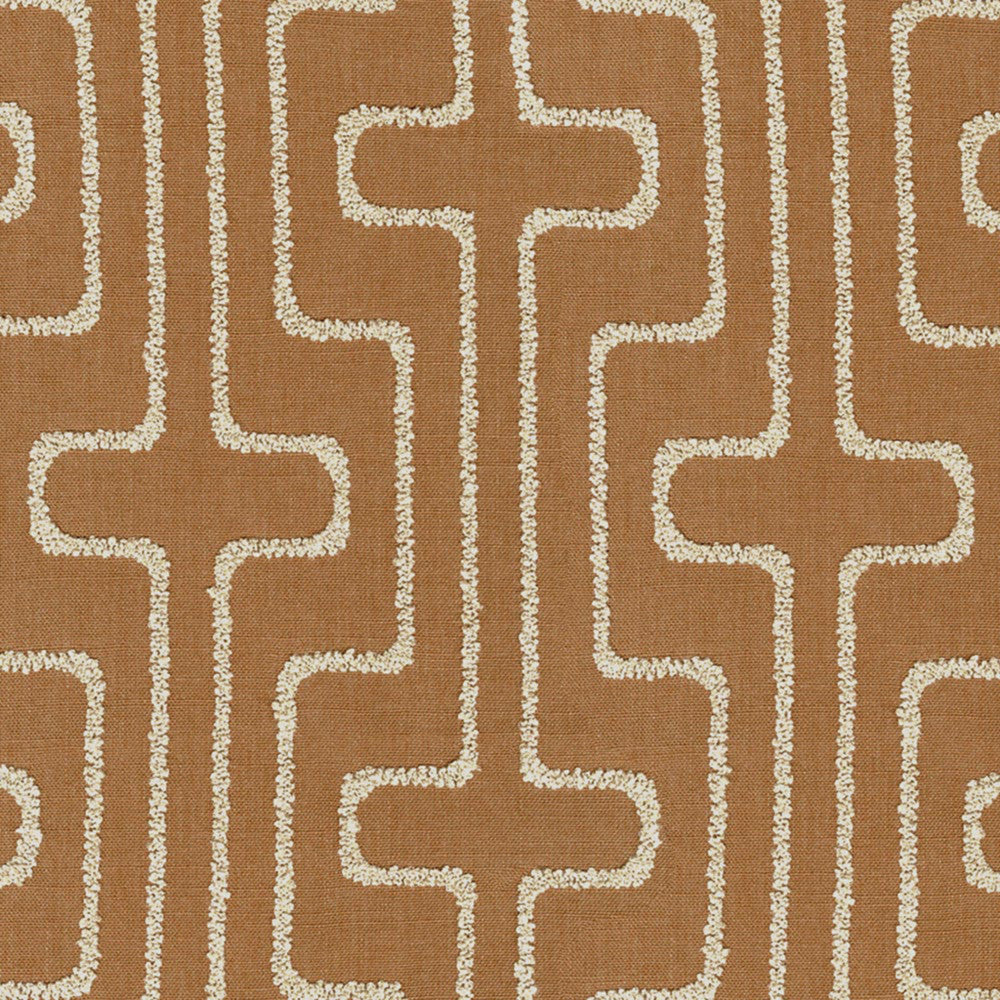 S7037 Vicuna by Greenhouse Designer Fabric - 100% Polyester India 55000 9" H, 8.75" V 53" - Swanky Fabrics -