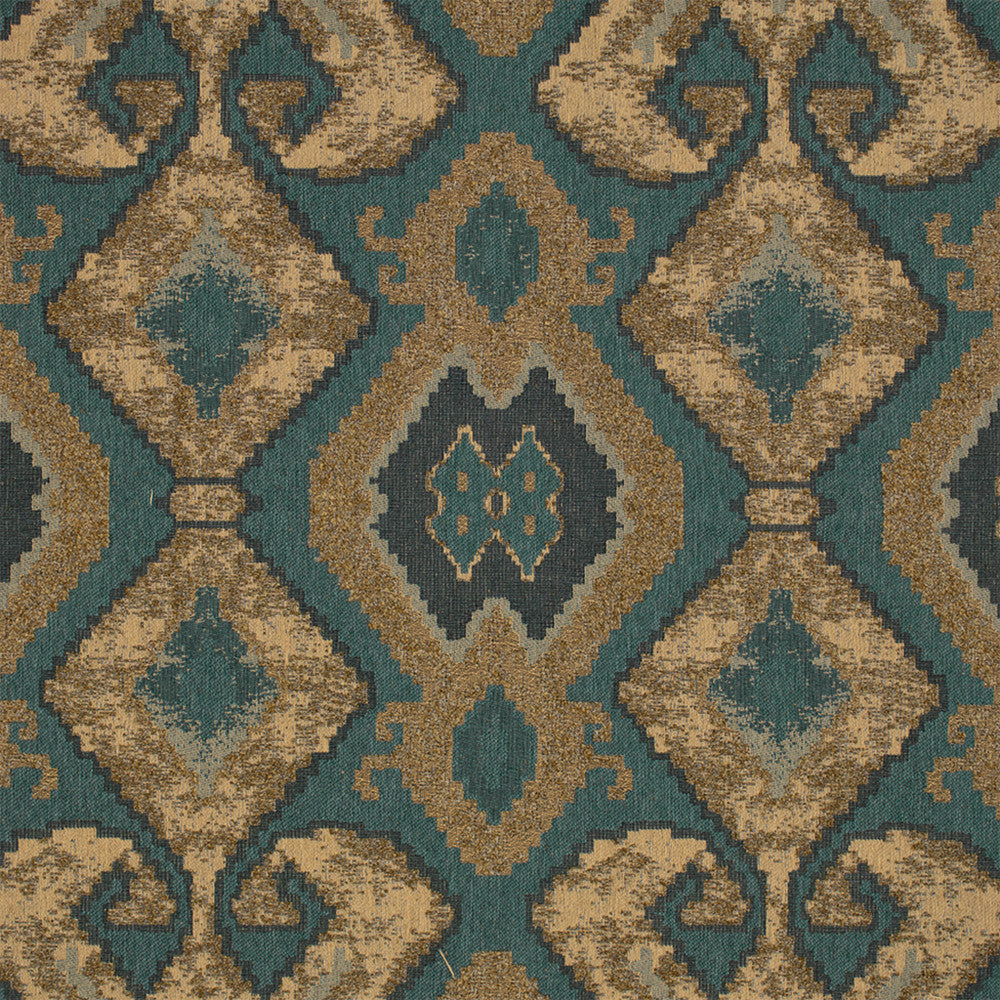 S7071 Topaz by Greenhouse Designer Fabric - 100% Polyester India 15000 27.99" H, 15" V 54" - Swanky Fabrics -