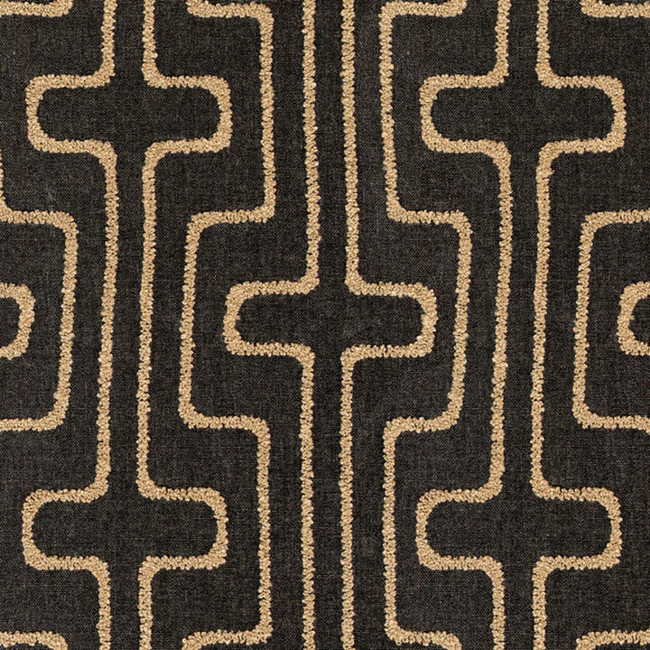 S7082 Charcoal by Greenhouse Designer Fabric - 100% Polyester India 55000 9" H, 8.75" V 53" - Swanky Fabrics -