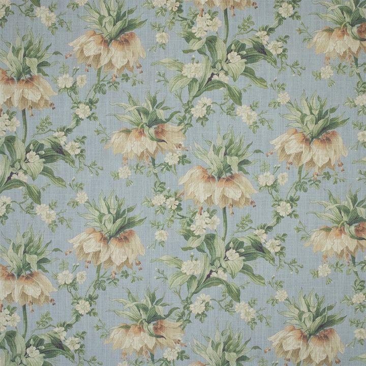 S7140 Bleu Nattier by Greenhouse Designer Fabric - 97% Cotton, 3% Linen Pakistan 20000 13.5" H, 27" V 58" - Swanky Fabrics -