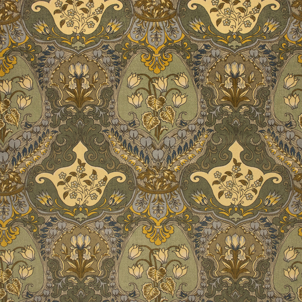S7168 Verde by Greenhouse Designer Fabric - 100% Polyester China 50000 15" H, 13.5" V 56" - Swanky Fabrics -