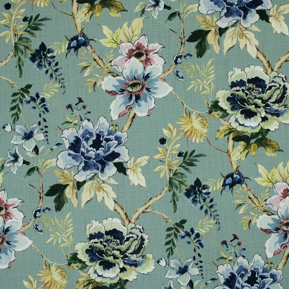 S7170 Mist by Greenhouse Designer Fabric - 100% Cotton India 10000 26.5" H, 25" V 54" - Swanky Fabrics -