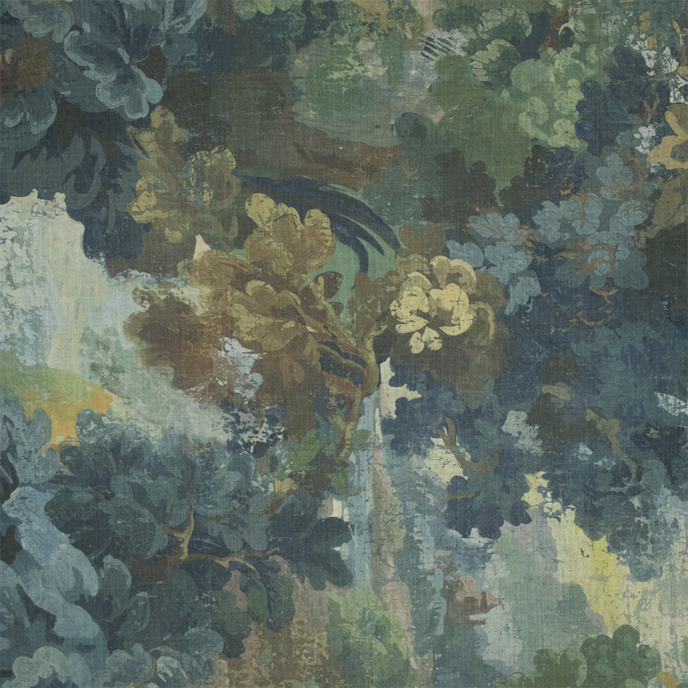 S7175 Bowery Blue by Greenhouse Designer Fabric - 97% Cotton, 3% Linen Pakistan 20000 54" H, 29.39" V 58" - Swanky Fabrics -
