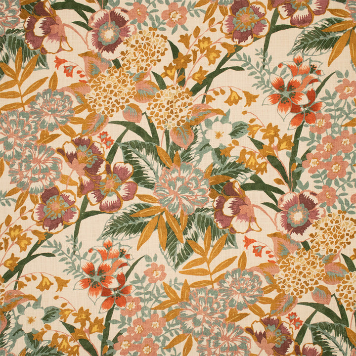 S7194 Dahlia by Greenhouse Designer Fabric - 100% Cotton India DRAPERY 27.56" H, 27.56" V 54" - Swanky Fabrics -