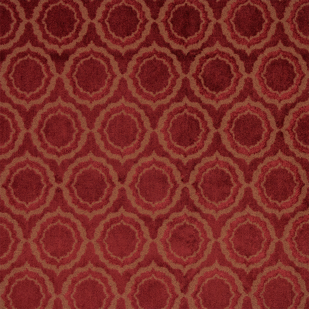 S7207 Cranberry by Greenhouse Designer Fabric - 62% Polyester, 38% Rayon Indonesia 90000 5.5" H, 3.25" V 54" - Swanky Fabrics -