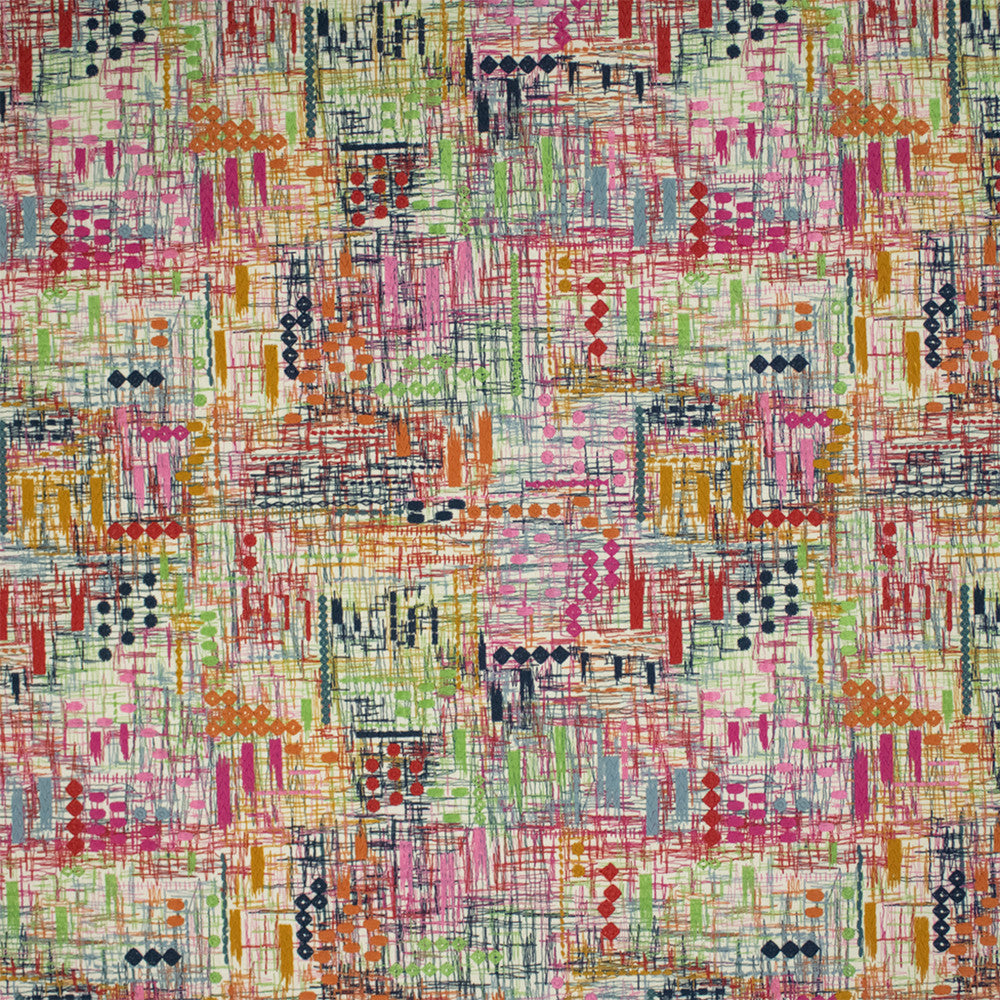 S7264 Carnival by Greenhouse Designer Fabric - 100% Cotton (Embroidery: 80% Polyester, 20% Rayon) India 9000 16.75" H, 15.25" V 52" - Swanky Fabrics -