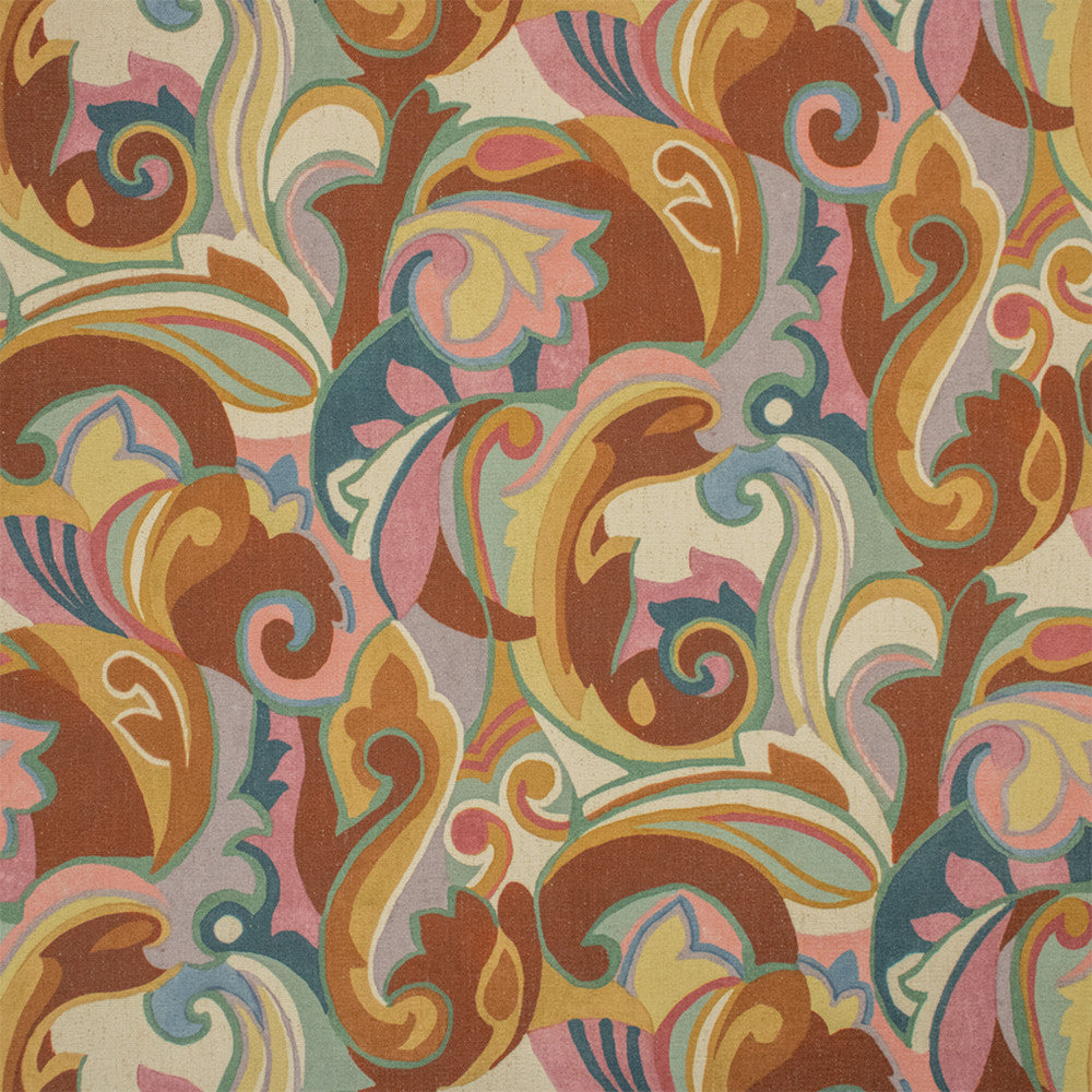 S7268 Henna by Greenhouse Designer Fabric - 96% Polyester, 4% Linen China 15000 13.5" H, 25.25" V 55" - Swanky Fabrics -