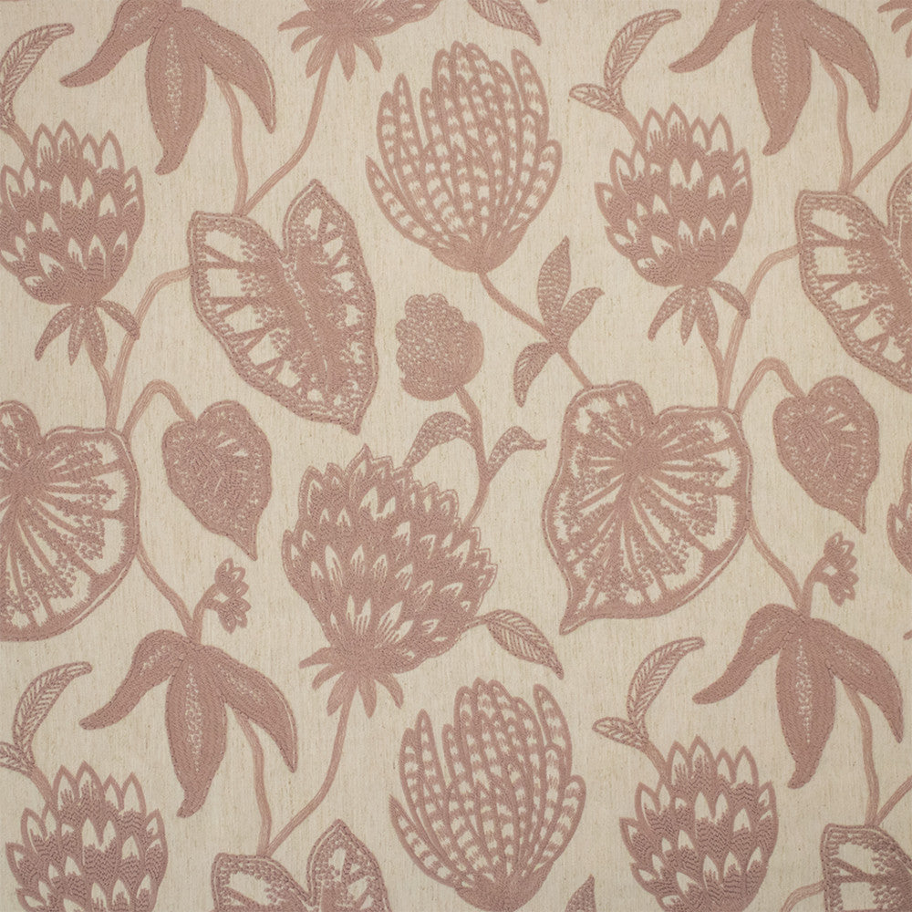 S7278 Blush by Greenhouse Designer Fabric - 65% Polyester, 35% Cotton (Embroidery: 100% Polyester) India 9000 17.25" H, 18.25" V 54" - Swanky Fabrics -