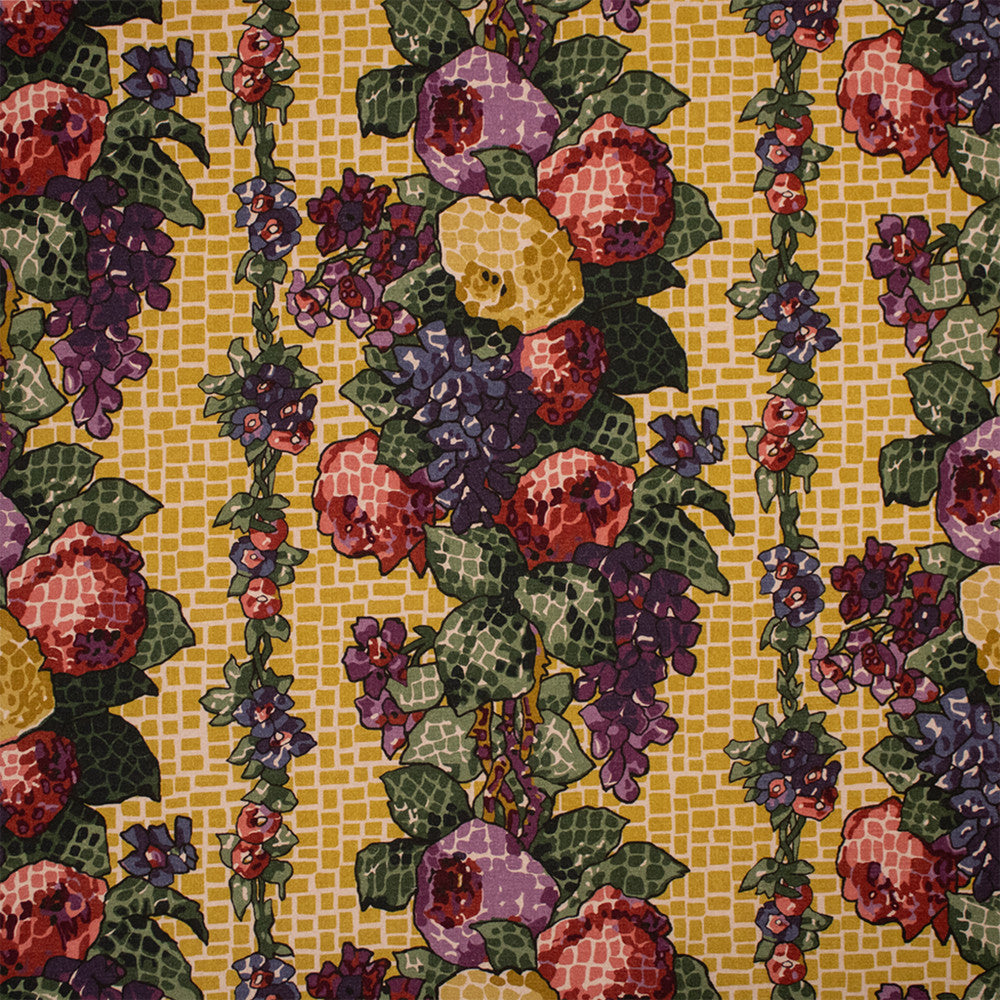 S7288 Canary by Greenhouse Designer Fabric - 100% Cotton Spain 57000 13.5" H, 19.5" V 54" - Swanky Fabrics -