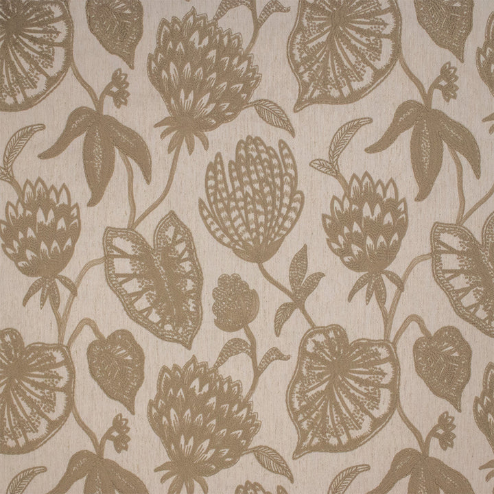 S7297 Natural by Greenhouse Designer Fabric - 65% Polyester, 35% Cotton (Embroidery: 100% Polyester) India 9000 17.25" H, 18.25" V 54" - Swanky Fabrics -
