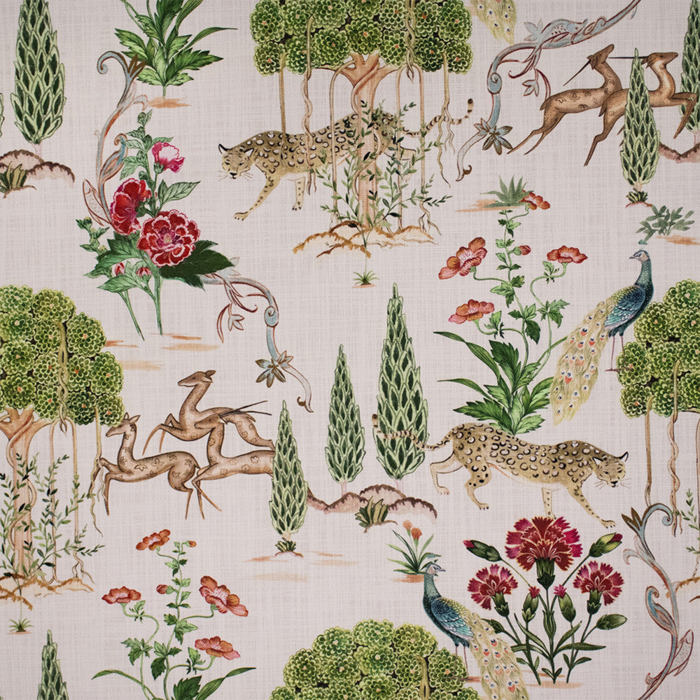 S7300 Cream by Greenhouse Designer Fabric - 100% Cotton India 10000 27" H, 27" V 54" - Swanky Fabrics -