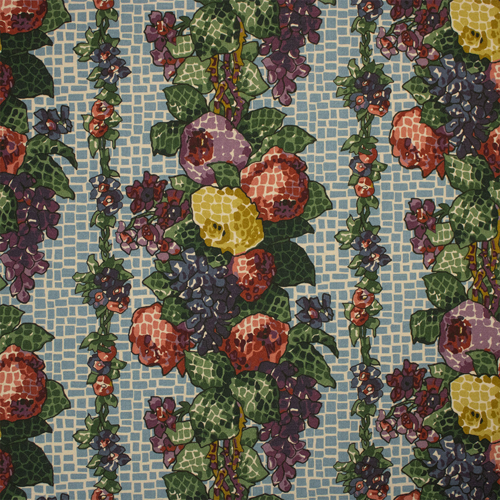 S7327 Sky by Greenhouse Designer Fabric - 100% Cotton Spain 57000 13.5" H, 19.5" V 54" - Swanky Fabrics -