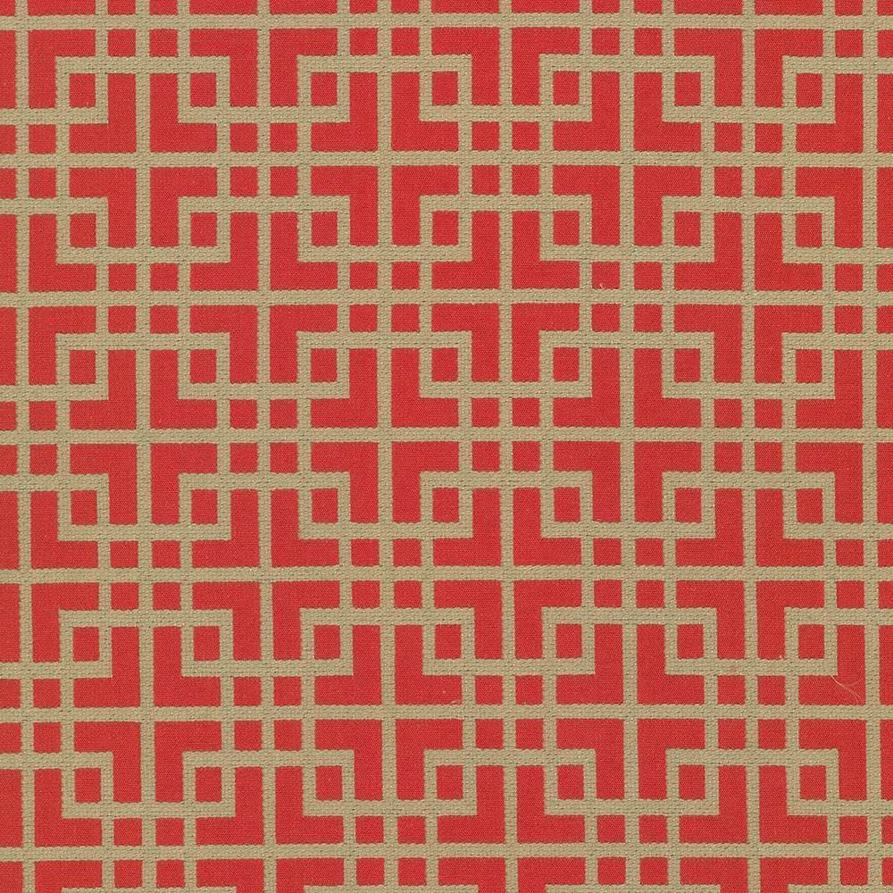 Sakura Fret Firecracker by Kasmir Designer Fabric 5070 70% Cotton
30% Polyester
 CHINA </p><p>Repeat: Horizontal: 2 6/8 inches and Vertical: 3 1/8 inches 54 - 55 - Swanky Fabrics -