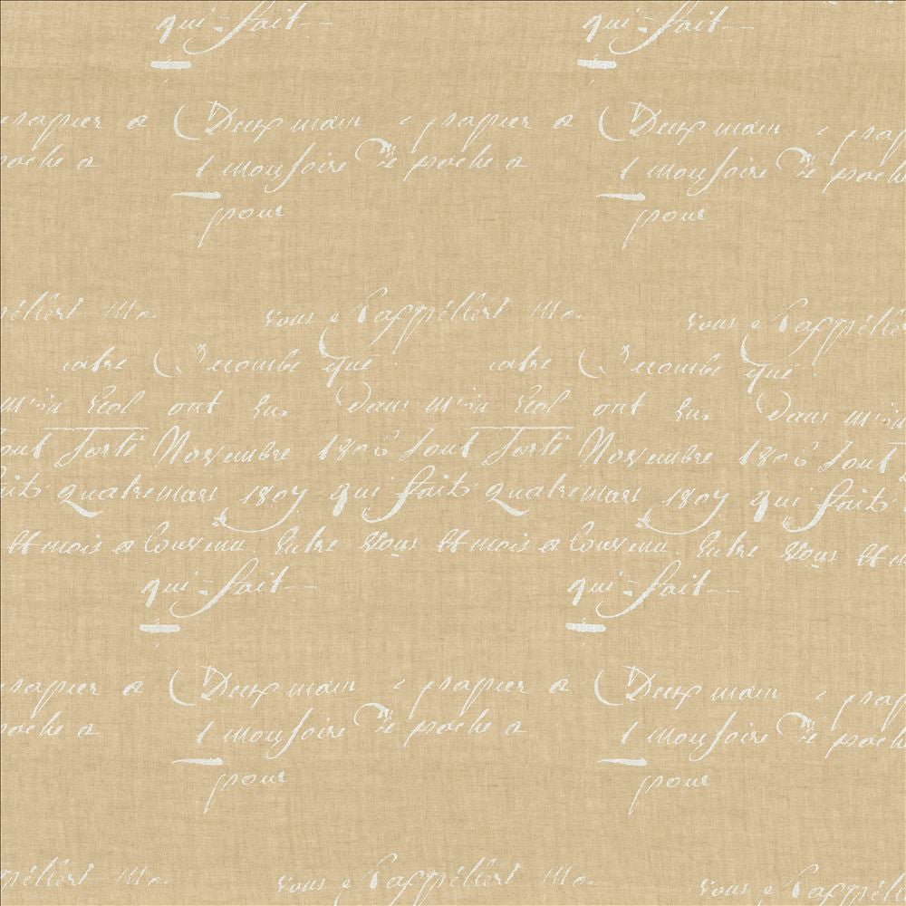 Script Natural by Kasmir Designer Fabric 5157 100% Linen
 FRANCE </p><p>Repeat: Horizontal: 17 7/8 inches and Vertical: 25 2/8 inches 63 - Swanky Fabrics -