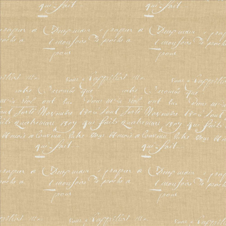 Script Natural by Kasmir Designer Fabric 5157 100% Linen
 FRANCE </p><p>Repeat: Horizontal: 17 7/8 inches and Vertical: 25 2/8 inches 63 - Swanky Fabrics -