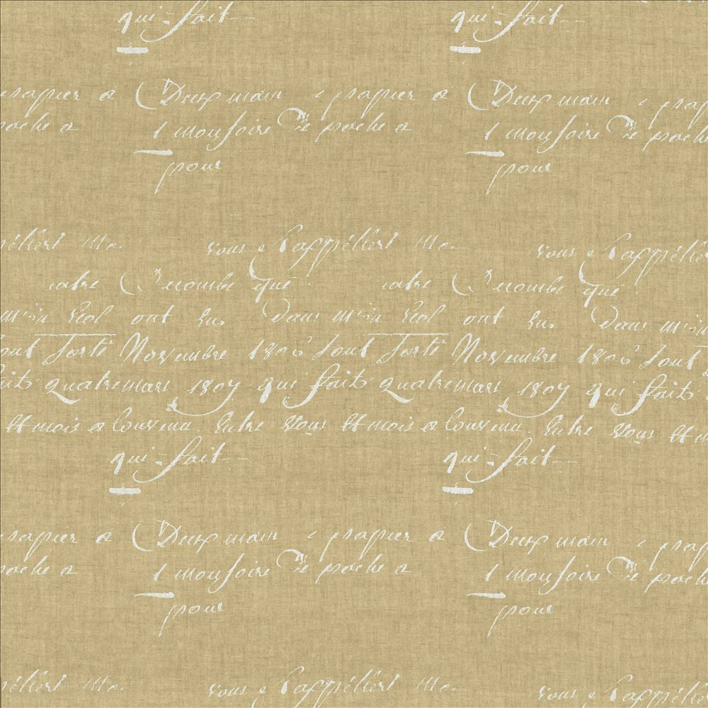 Script Natural  by Kasmir Designer Fabric 5157 100% Linen
 FRANCE Not Tested Horizontal: 17 7/8 inches and Vertical: 25 2/8 inches 63  - Swanky Fabrics -