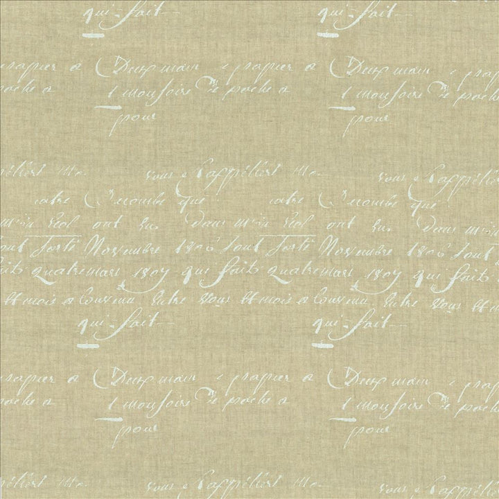 Script Natural by Kasmir Designer Fabric 5157 100% Linen FRANCE Not Tested Horizontal: 17 7/8 inches and Vertical: 25 2/8 inches 63 - Swanky Fabrics -