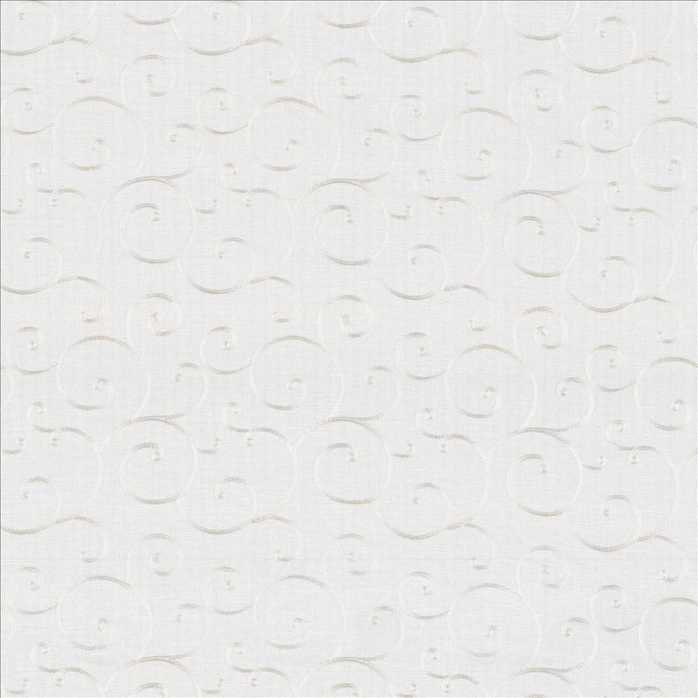 Scrolltop Snow by Kasmir Designer Fabric 5077 100% Polyester
Embroidery
100% Polyester
 CHINA </p><p>Repeat: Horizontal: 9 4/8 inches and Vertical: 11 6/8 inches 45 - 56 - Swanky Fabrics -