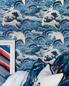 Mind the Gap Wallpaper Mind The Gap   SEA WAVES Light Blue   (WP30060)
