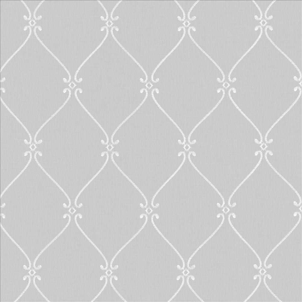Searcy White by Kasmir Designer Fabric 5108 100% Polyester
 TURKEY </p><p>Repeat: Horizontal: 6 2/8 inches and Vertical: 10 inches 118 - 127 - Swanky Fabrics -