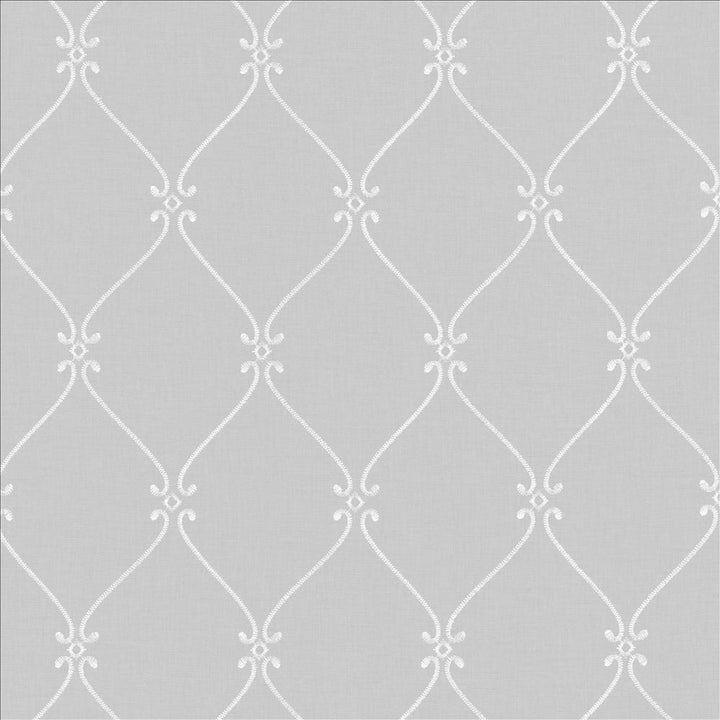 Searcy White by Kasmir Designer Fabric 5108 100% Polyester
 TURKEY </p><p>Repeat: Horizontal: 6 2/8 inches and Vertical: 10 inches 118 - 127 - Swanky Fabrics -