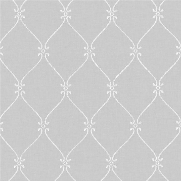 Searcy White  by Kasmir Designer Fabric 5108 100% Polyester
 TURKEY Not Tested Horizontal: 6 2/8 inches and Vertical: 10 inches 118  - Swanky Fabrics -