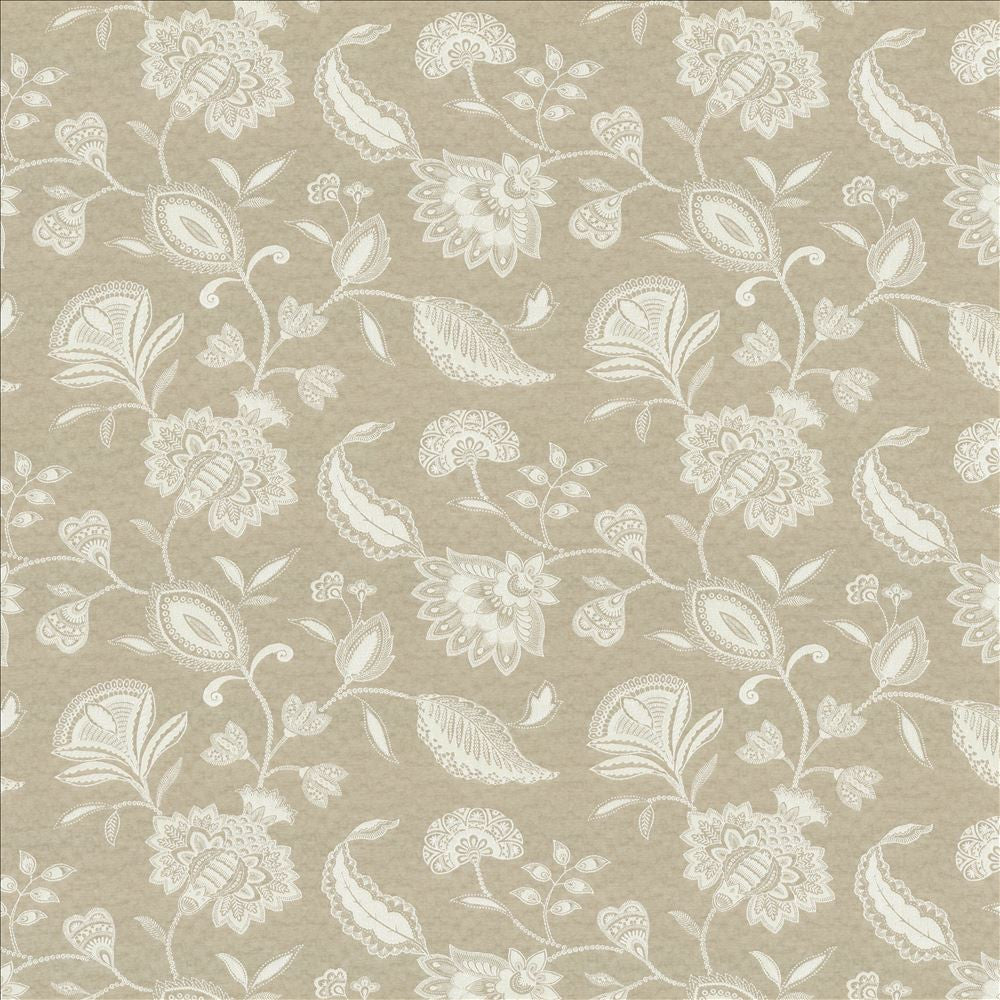 Serliana Mushroom by Kasmir Designer Fabric 5112 60% Polyester 40% Rayon CHINA 21,000 Wyzenbeek Double Rubs Horizontal: 28 4/8 inches and Vertical: 22 4/8 inches 57 - Swanky Fabrics -