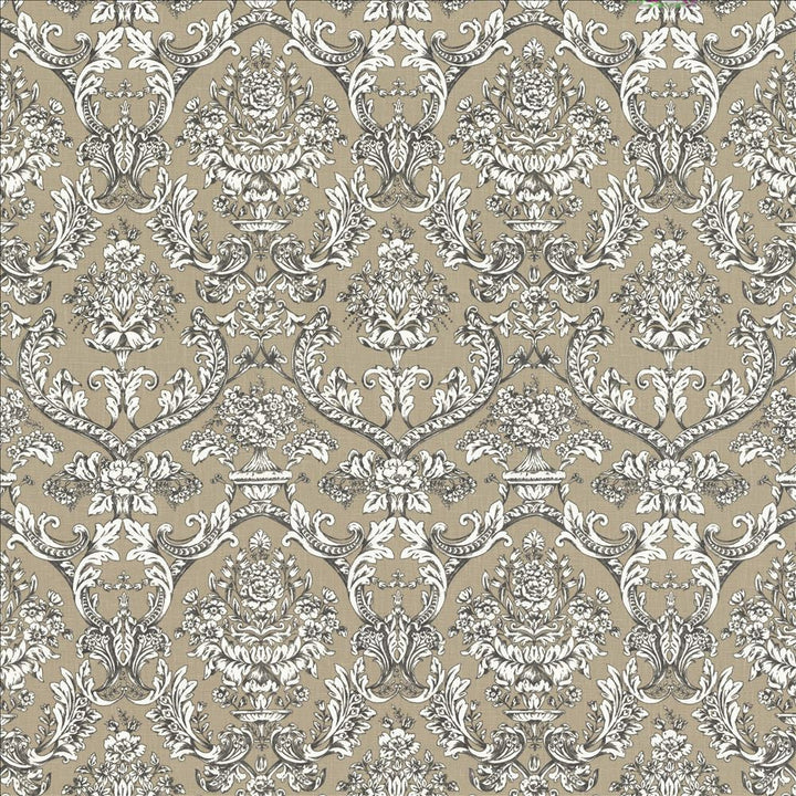 Shallows Grey by Kasmir Designer Fabric 1462 92% Ramie
8% Cotton
 FRANCE </p><p>Repeat: Horizontal: 13 6/8 inches and Vertical: 24 6/8 inches 59 - Swanky Fabrics -