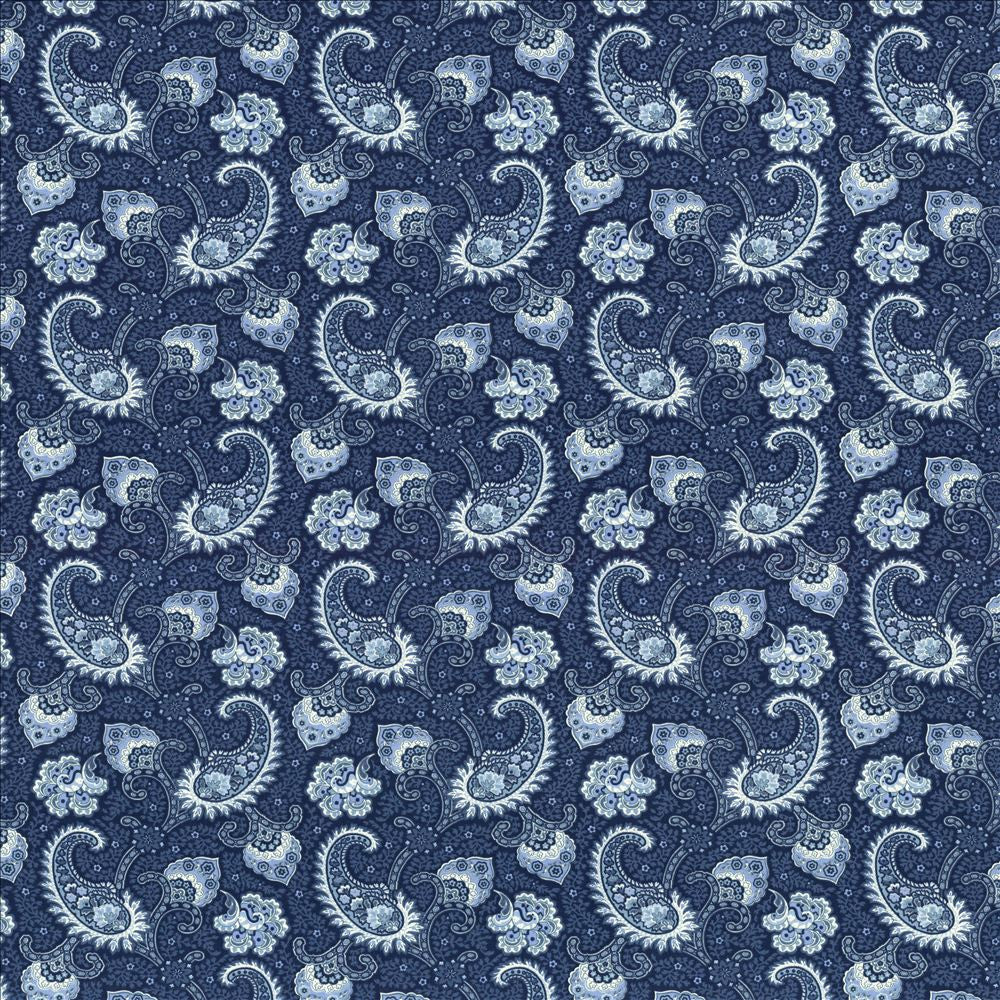 Sigourney Indigo by Kasmir Designer Fabric 5081 100% Cotton
 USA 15,000 Wyzenbeek Double Rubs </p><p>Repeat: Horizontal: 9 inches and Vertical: 9 inches 54 - Swanky Fabrics -