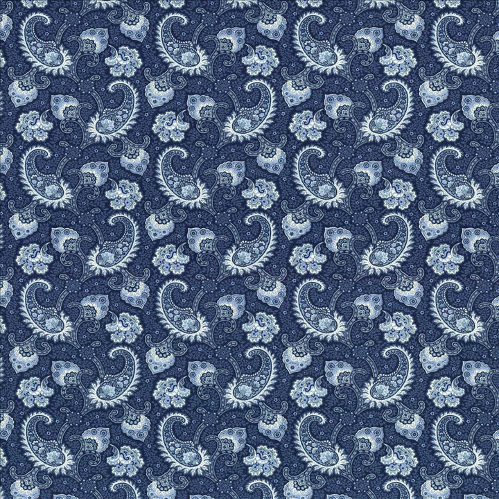 Sigourney Indigo by Kasmir Designer Fabric 5081 100% Cotton
 USA 15,000 Wyzenbeek Double Rubs </p><p>Repeat: Horizontal: 9 inches and Vertical: 9 inches 54 - Swanky Fabrics -