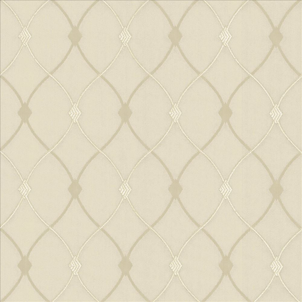 Slipper Trellis Bone by Kasmir Designer Fabric 5110 100% Polyester
 INDIA </p><p>Repeat: Horizontal: 3 1/8 inches and Vertical: 5 1/8 inches 56 - 57 - Swanky Fabrics -