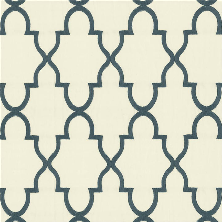 Solace Blue by Kasmir Designer Fabric 5156 100% Cotton
 INDIA 22,000 Martindale Cycles </p><p>Repeat: Horizontal: 5 2/8 inches and Vertical: 7 4/8 inches 51 - Swanky Fabrics -