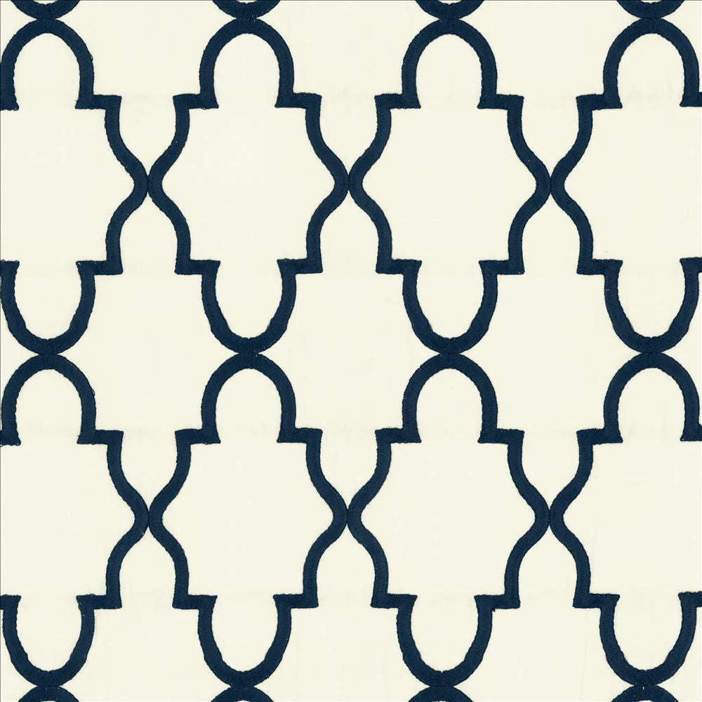 Solace Navy by Kasmir Designer Fabric 5156 100% Cotton
 INDIA </p><p>Repeat: Horizontal: 5 2/8 inches and Vertical: 7 4/8 inches 54 - Swanky Fabrics -
